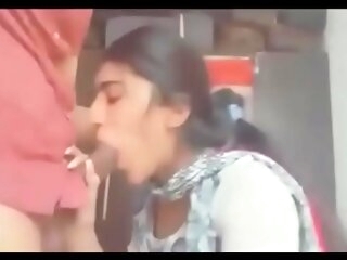 indian slutty gf giving passionate blowjob anent show one's age