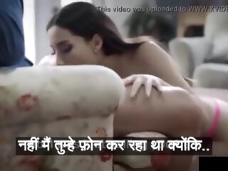 young slut covetous of only married cock begs up loathing fucked while wife is on phone call hindi subtitles by namaste erotica mottle com