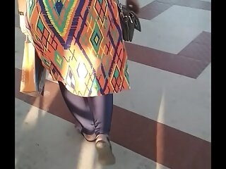 Big Indian aunty ass walking