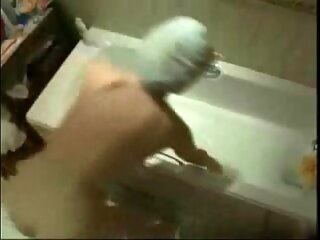 My kinky mum snarled illegal masturbating in bath tube by secret cam