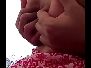 Soft Milky Boobs Hard Pressed plus Nipple Play off out of one's mind Desi Indian young babe