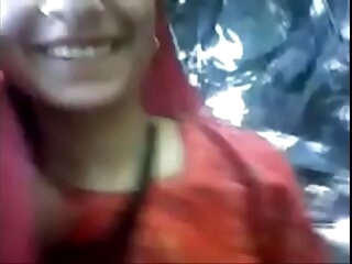 Indian Desi Village Girl Fucked wide of BF in Jungle Porn Video